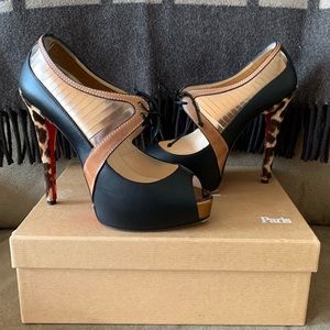 Christian Louboutin heels with pony hair heels!